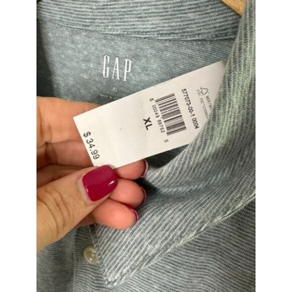 Gap Blue Stripe Short Sleeve Cotton Blend Polo Shirt Men's Sz XL NEW - Picture 2 of 8